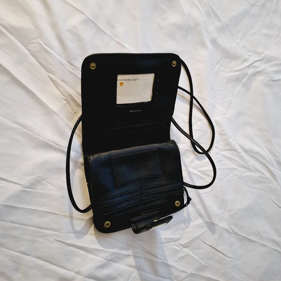 LIZ CLAIBOURNE GENIUNE LEATHER CROSSBODY BAG – VINTAGE - Picture 6 of 9